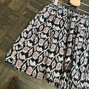 Brandy Melville Patterned Pleated Mini Skirt One size Elastic Waist